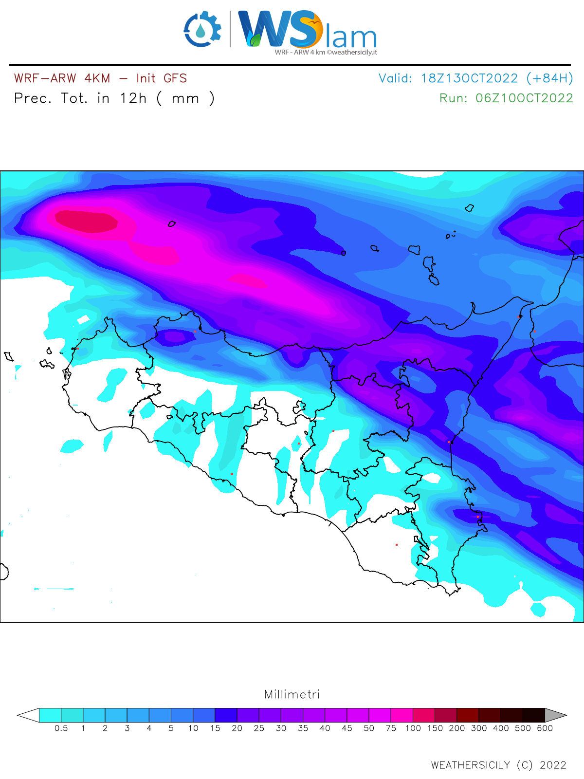 Meteo Sicilia: breve tregua in atto!  Residui fenomeni domani. Temporali e possibili nubifragi giovedì!