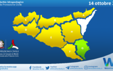 Meteo Sicilia: avviso rischio idrogeologico per venerdì 14 ottobre 2022