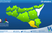 Meteo Sicilia: avviso rischio idrogeologico per mercoledì 19 ottobre 2022