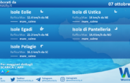 Sicilia, isole minori: condizioni meteo-marine previste per venerdì 07 ottobre 2022