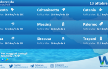 Meteo Sicilia: condizioni meteo-marine previste per giovedì 13 ottobre 2022