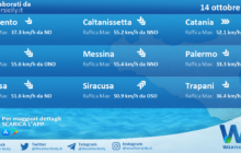 Meteo Sicilia: condizioni meteo-marine previste per venerdì 14 ottobre 2022