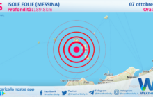 Scossa di terremoto magnitudo 2.5 nei pressi di Isole Eolie (Messina)