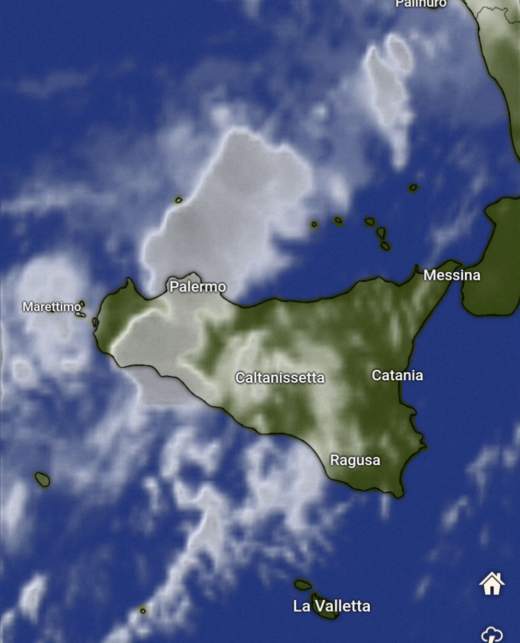 Meteo Sicilia: rovesci e locali temporali giunti sulla Sicilia occidentale!