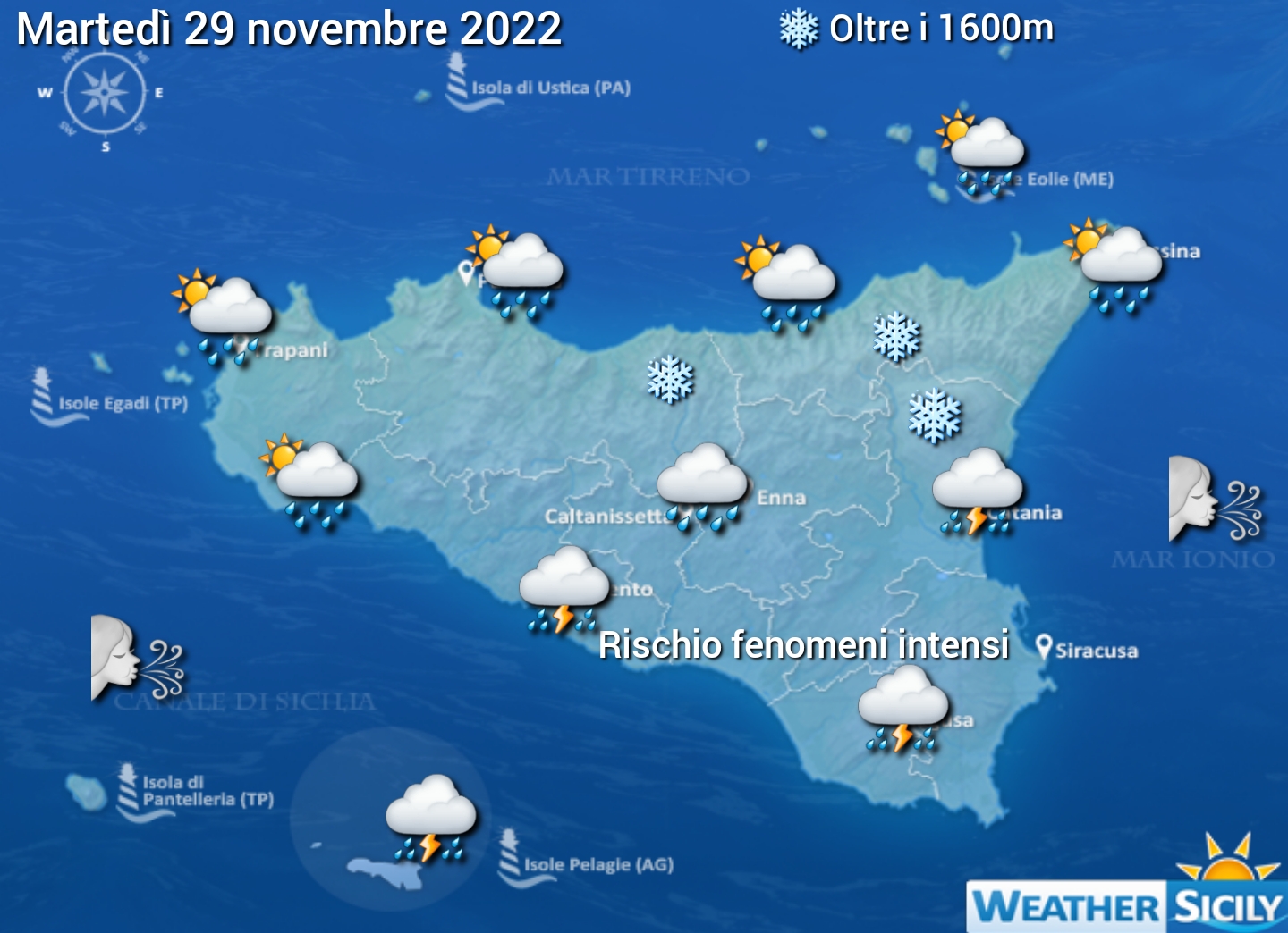 Meteo Sicilia: nuovo intenso maltempo in arrivo! Tanta neve attesa sull'Etna.