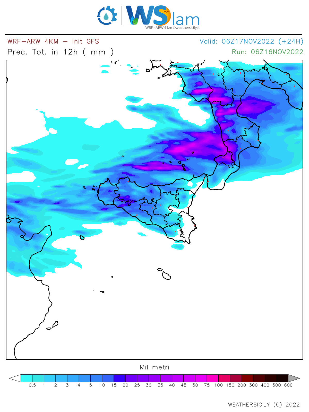 Meteo Sicilia: peggiora da Ovest! Piogge e locali temporali tra la sera/notte in arrivo.