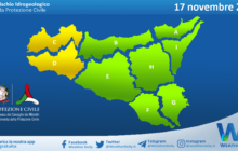 Meteo Sicilia: avviso rischio idrogeologico per giovedì 17 novembre 2022