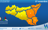 Meteo Sicilia: avviso rischio idrogeologico per domenica 27 novembre 2022