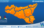 Meteo Sicilia: avviso rischio idrogeologico per martedì 29 novembre 2022