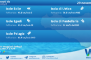 Meteo Sicilia, isole minori: condizioni meteo-marine previste per martedì 29 novembre 2022