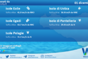 Meteo Sicilia, isole minori: condizioni meteo-marine previste per giovedì 01 dicembre 2022