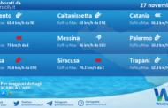 Meteo Sicilia: condizioni meteo-marine previste per domenica 27 novembre 2022
