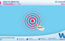 Scossa di terremoto magnitudo 3.4 nei pressi di Malta (MALTA)