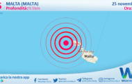 Scossa di terremoto magnitudo 2.5 nei pressi di Malta (MALTA)