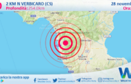 Scossa di terremoto magnitudo 3.0 nei pressi di Verbicaro (CS)
