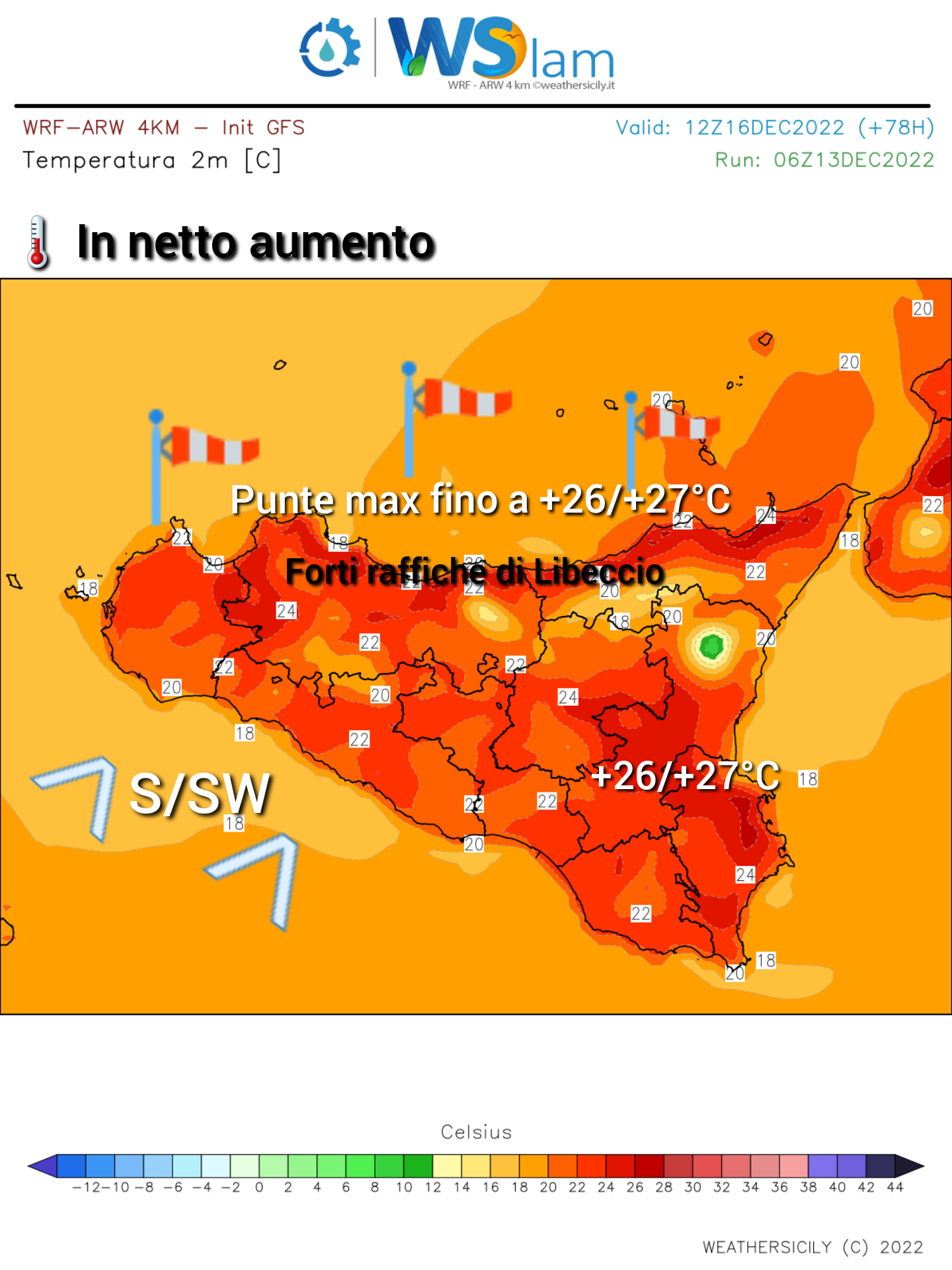 Meteo Sicilia: temperature in netto aumento: fino a +27°C tra giovedì e venerdì!