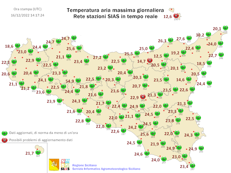 Meteo Messina e provincia: raggiunti i +30.2°C quest'oggi!