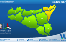 Meteo Sicilia: avviso rischio idrogeologico per domenica 04 dicembre 2022