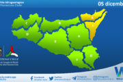 Meteo Sicilia: avviso rischio idrogeologico per lunedì 05 dicembre 2022
