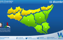 Meteo Sicilia: avviso rischio idrogeologico per domenica 11 dicembre 2022
