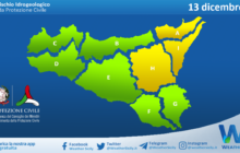 Meteo Sicilia: avviso rischio idrogeologico per martedì 13 dicembre 2022