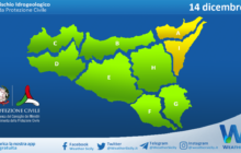 Meteo Sicilia: avviso rischio idrogeologico per mercoledì 14 dicembre 2022