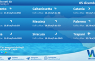Meteo Sicilia: condizioni meteo-marine previste per lunedì 05 dicembre 2022