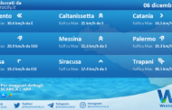 Meteo Sicilia: condizioni meteo-marine previste per martedì 06 dicembre 2022
