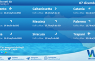 Meteo Sicilia: condizioni meteo-marine previste per mercoledì 07 dicembre 2022