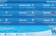 Meteo Sicilia: condizioni meteo-marine previste per venerdì 09 dicembre 2022