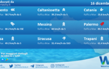 Meteo Sicilia: condizioni meteo-marine previste per venerdì 16 dicembre 2022