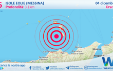 Scossa di terremoto magnitudo 4.6 nei pressi di Isole Eolie (Messina)