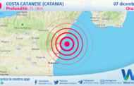 Scossa di terremoto magnitudo 2.9 nei pressi di Costa Catanese (Catania)