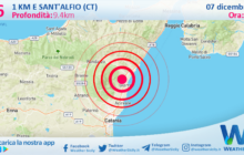 Scossa di terremoto magnitudo 2.6 nei pressi di Sant'Alfio (CT)