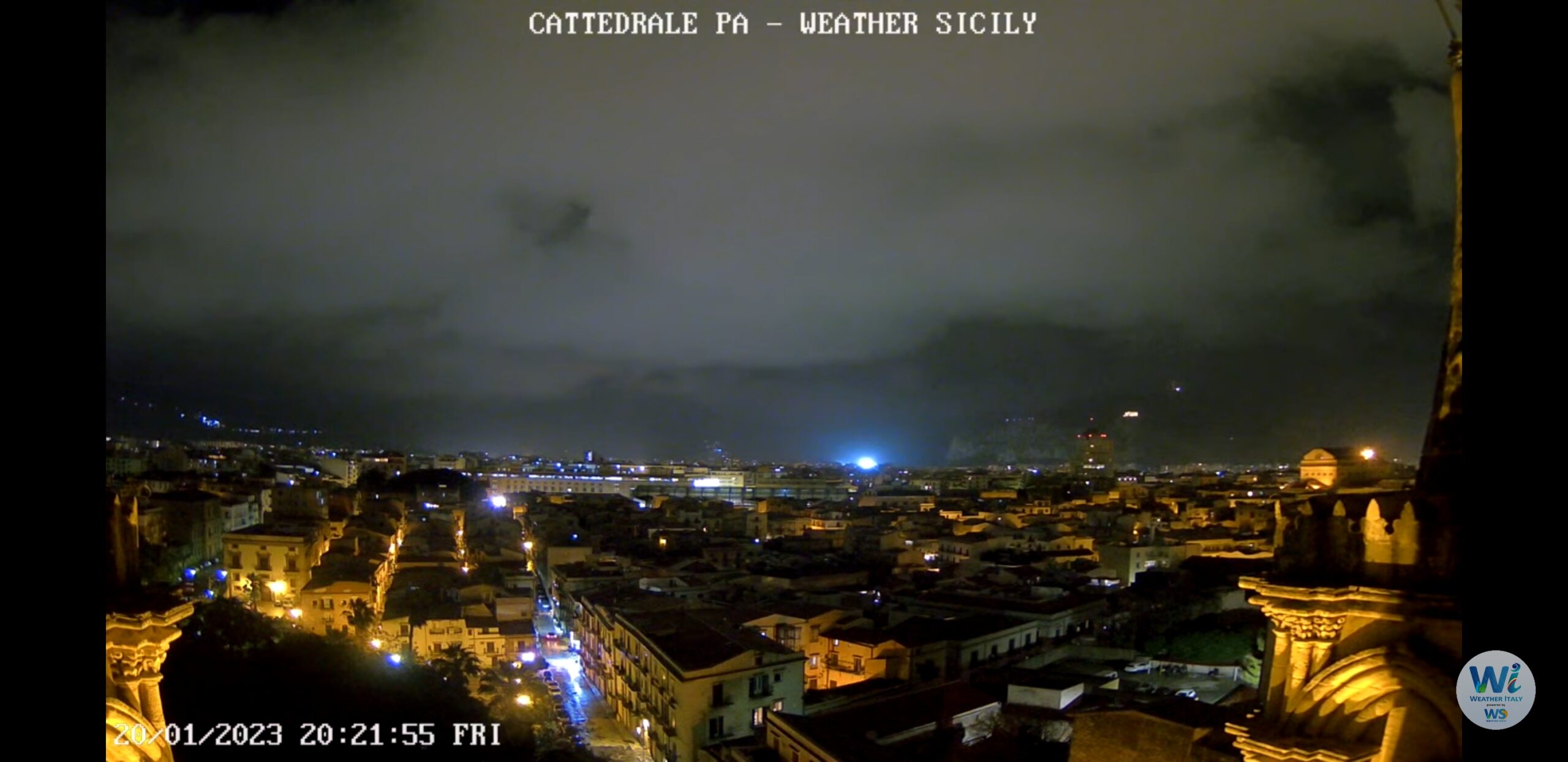 Meteo Sicilia: tempesta di pioggia, vento e grandine a Palermo.