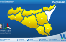 Meteo Sicilia: avviso rischio idrogeologico per mercoledì 25 gennaio 2023