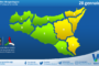 Meteo Sicilia: avviso rischio idrogeologico per sabato 28 gennaio 2023