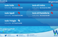 Meteo Sicilia, isole minori: condizioni meteo-marine previste per martedì 10 gennaio 2023