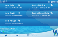 Meteo Sicilia, isole minori: condizioni meteo-marine previste per mercoledì 11 gennaio 2023