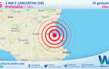 Scossa di terremoto magnitudo 2.6 nei pressi di Carlentini (SR)