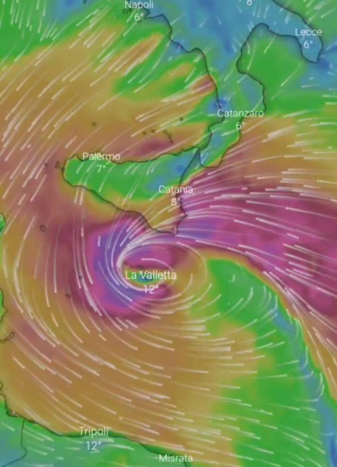 Meteo Sicilia: ci attende una notte di maltempo in quasi tutta l'isola, con rischio alluvioni nei settori sud-orientali!