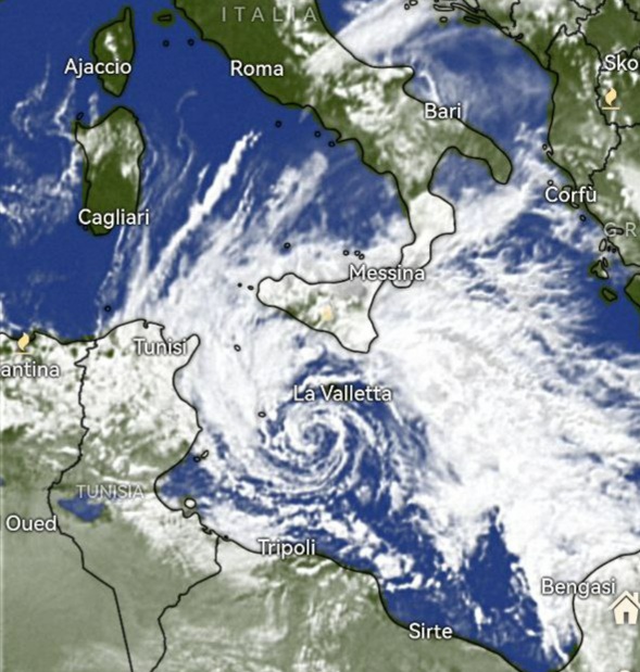 Meteo Sicilia: Ciclone Mediterraneo in allontanamento. Miglioramento nelle prossime ore!