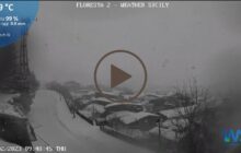 Meteo Sicilia: l'eccezione nevicata a Floresta di ieri vista dal timelapse! - VIDEO -