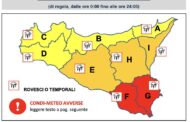 Meteo Sicilia: rinnovata allerta rossa nei settori sud-orientali per domani. Arancione nel resto dei settori centro-orientali!