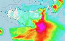 Meteo Sicilia – Live Ciclone Mediterraneo, superati i 150mm in 24 ore sul siracusano, oltre un metro di neve sull’Etna!