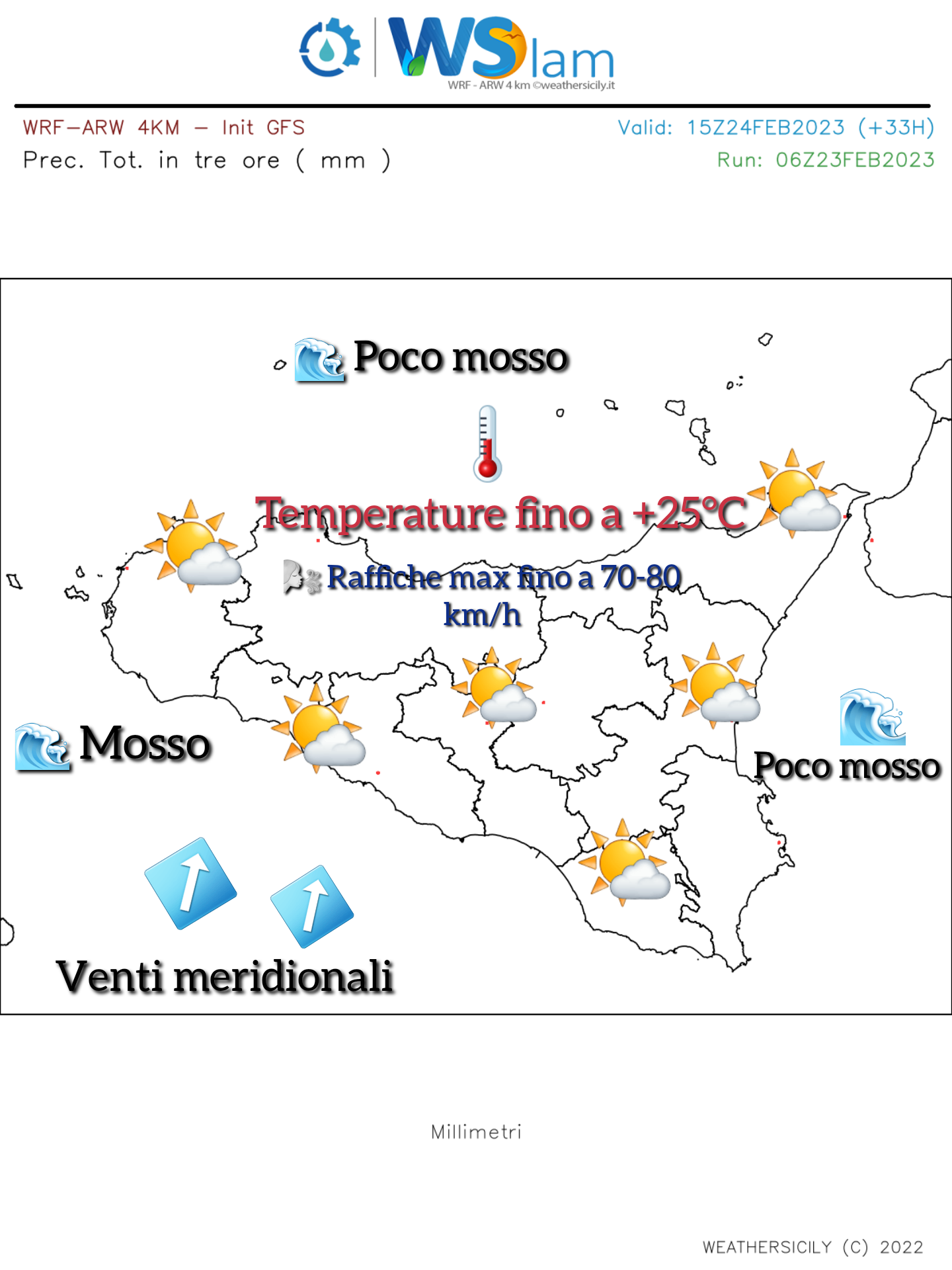 Meteo Sicilia: ci attende un venerdì molto mite e ventoso!