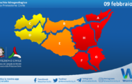 Meteo Sicilia: Ciclone Mediterraneo: allerta rossa della Protezione Civile per domani sui settori orientali.