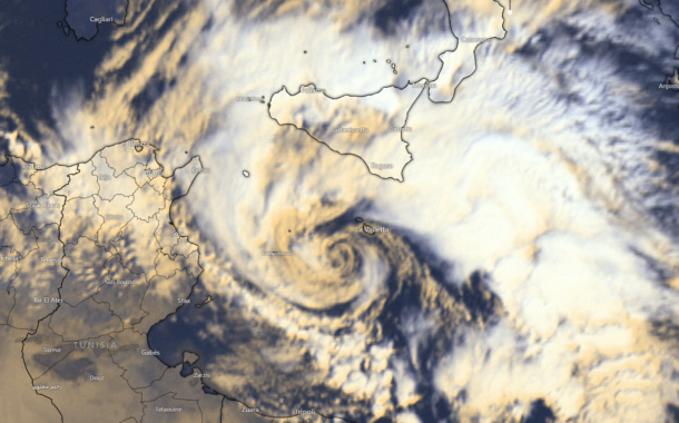 Meteo Sicilia: le spettacolari immagini del ciclone mediterraneo visto dal Satellite