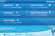 Meteo Sicilia, isole minori: condizioni meteo-marine previste per sabato 04 febbraio 2023