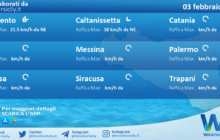 Meteo Sicilia: condizioni meteo-marine previste per venerdì 03 febbraio 2023
